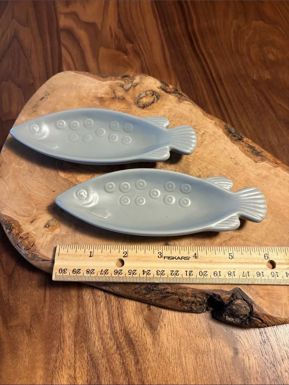 Rare 1980s ASA Germany grey pottery small fish plate